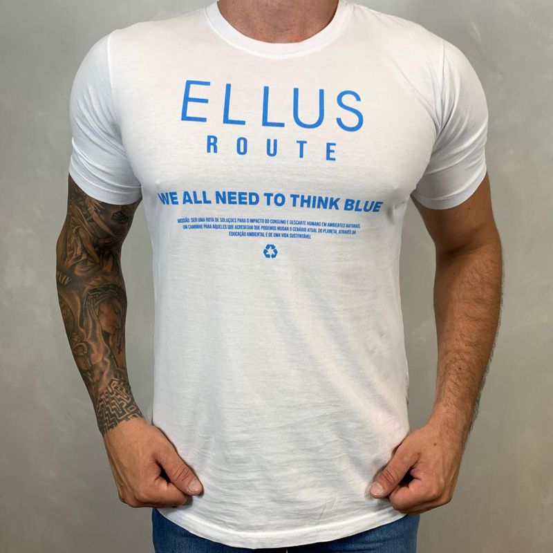 Camiseta Ellus Branco DFC⭐ - 2906 - PORTAL DROP - ATACADO