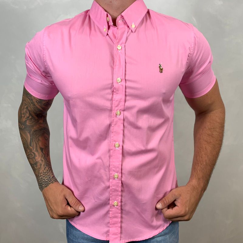 - Camisa Manga Curta PRL Rosa - 30012 - PORTAL DROP - ATACADO