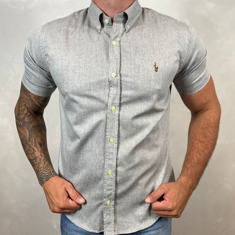 Camisa Manga curta PRL Cinza ⭐ - 30036 - PORTAL DROP - ATACADO
