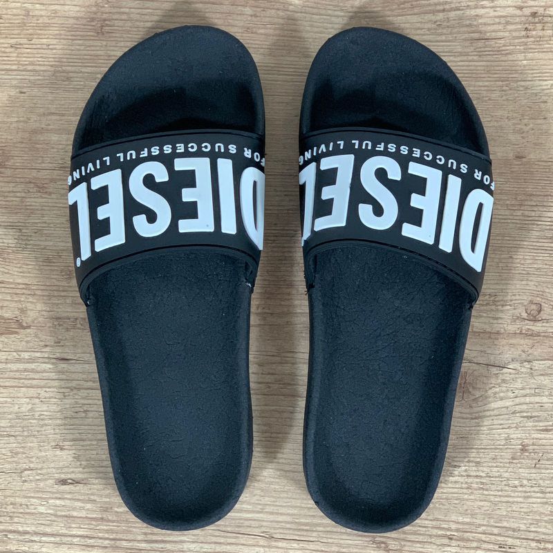 Chinelo Slide Diesel Preto⭐ - 3182 - PORTAL DROP - ATACADO