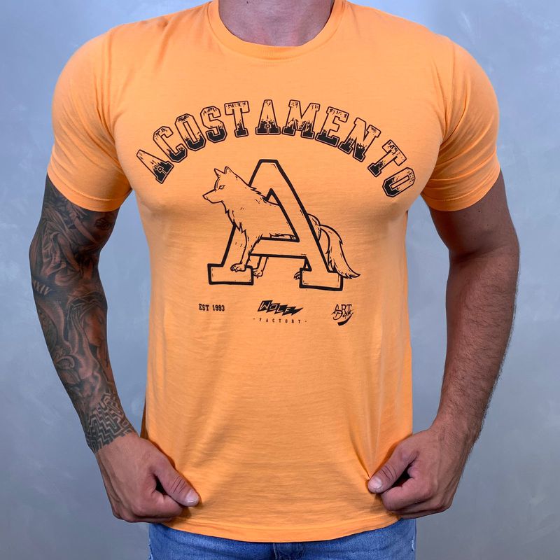 Camiseta ACT Laranja DFC⭐ - 3369 - PORTAL DROP - ATACADO
