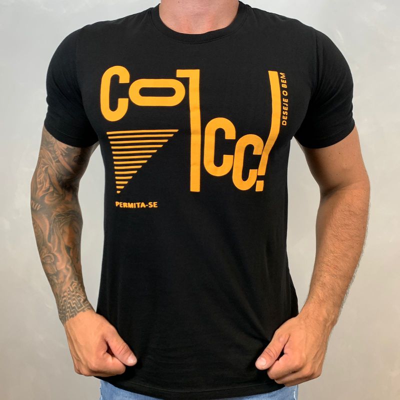 Camiseta Colcci Preto DFC⭐ - 3383 - PORTAL DROP - ATACADO
