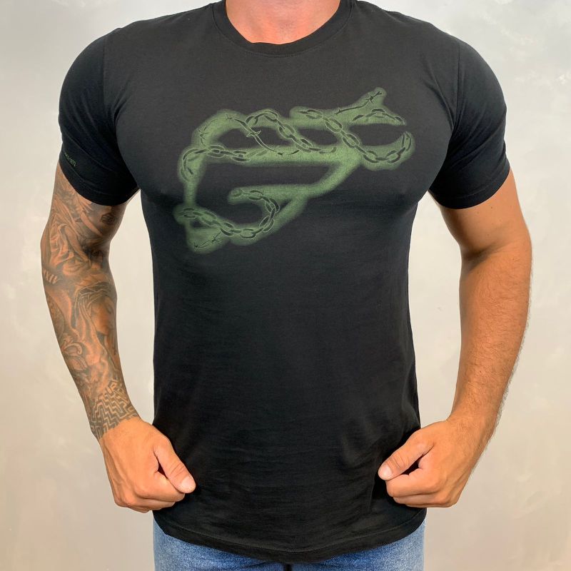 Camiseta Ellus Preto DFC⭐ - 3480 - PORTAL DROP - ATACADO