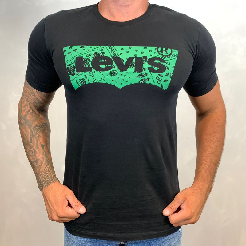 Camiseta Levis Preto DFC⭐ - 3503 - PORTAL DROP - ATACADO