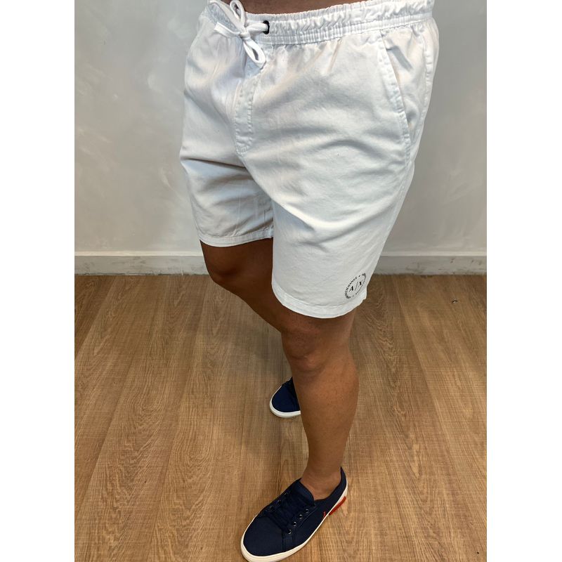 Short Sarja Armani Branco. - 3530 - PORTAL DROP - ATACADO
