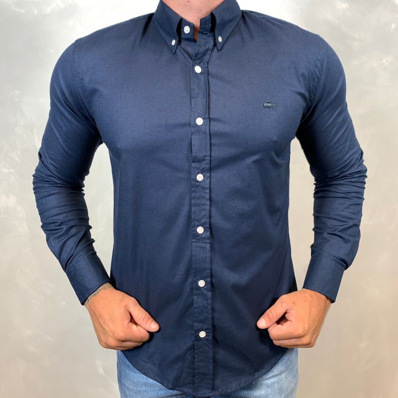 Camisa Manga Longa LCT Azul⭐ - 40010 - PORTAL DROP - ATACADO