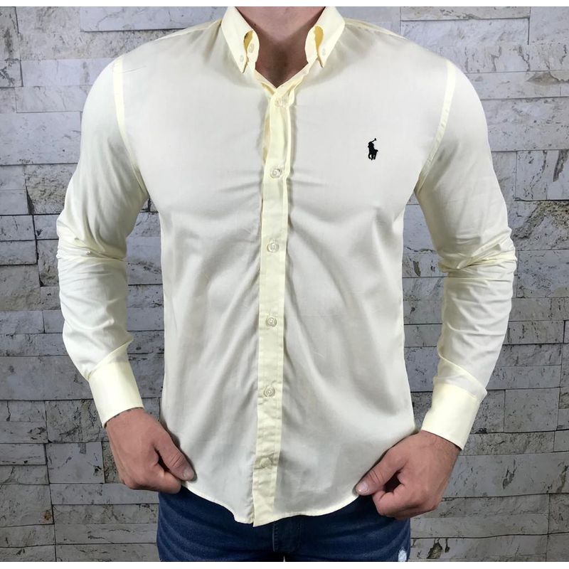 Camisa Manga Longa PRL Amarelo ⭐ - 40141 - PORTAL DROP - ATACADO