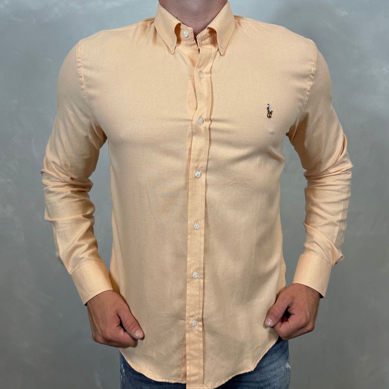 Camisa Manga Longa PRL Salmão⭐ - 40265 - PORTAL DROP - ATACADO