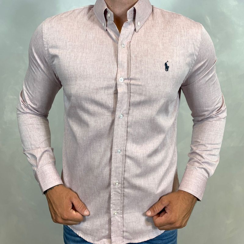 Camisa Manga Longa PRL Vinho ⭐ - 40431 - PORTAL DROP - ATACADO