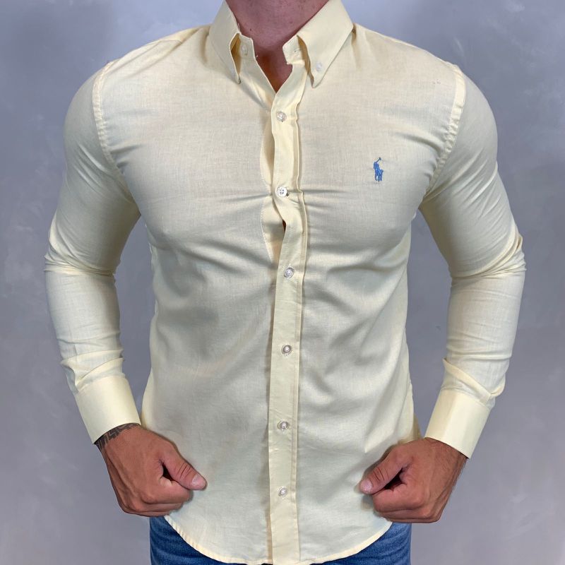 Camisa Manga Longa PRL Amarelo ⭐ - 40446 - PORTAL DROP - ATACADO