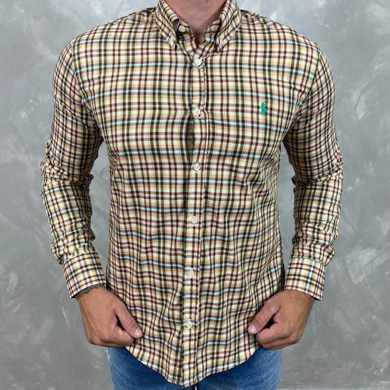 Camisa Manga Longa PRL Xadrez ⭐ - 40496 - PORTAL DROP - ATACADO