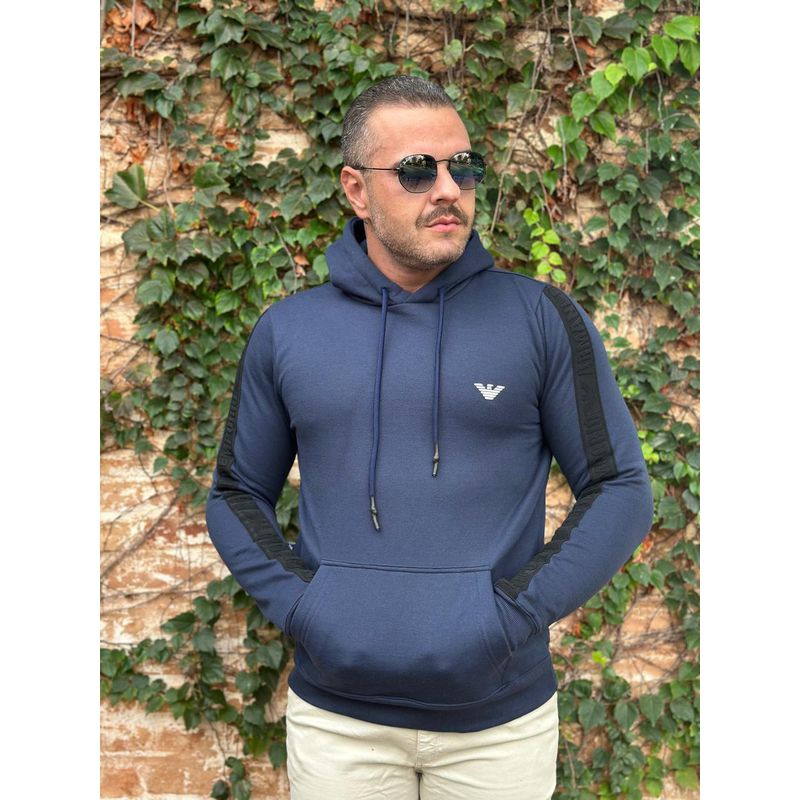 Blusa Moletom Armani Azul marinho Dfc - 1958 - PORTAL DROP - ATACADO