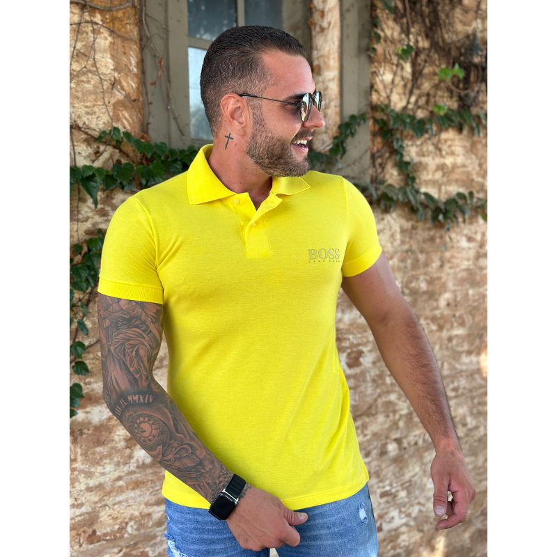 Polo HB Amarelo⭐ - A-1979 - PORTAL DROP - ATACADO
