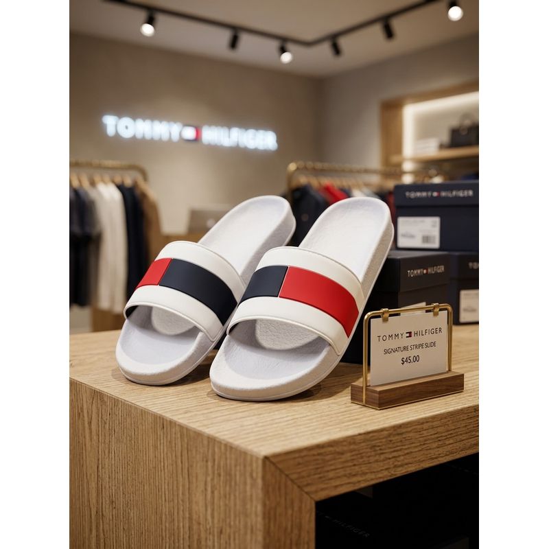 Chinelo Slide TH Branco. - 2532 - PORTAL DROP - ATACADO