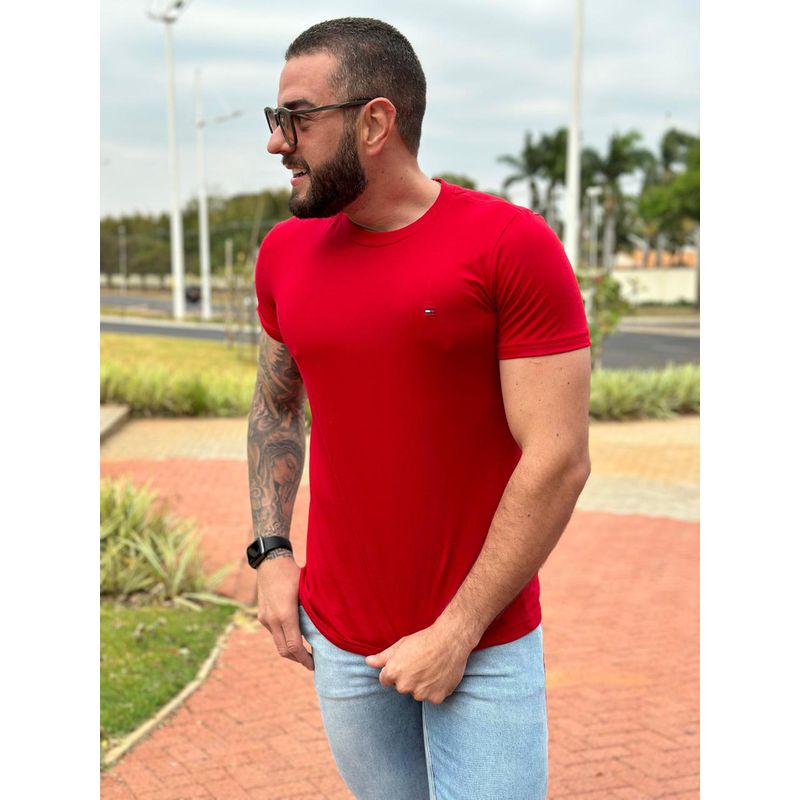 Camiseta TH Vermelho - C-2794 - PORTAL DROP - ATACADO