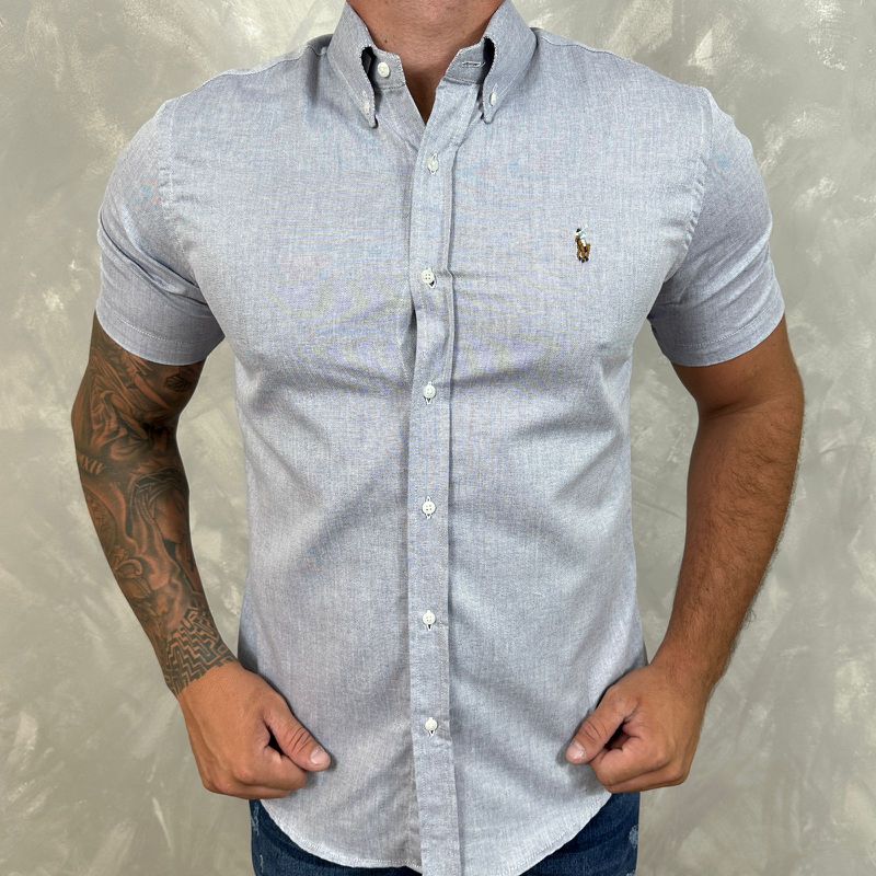 Camisa Manga Curta PRL Azul - 30230 - PORTAL DROP - ATACADO