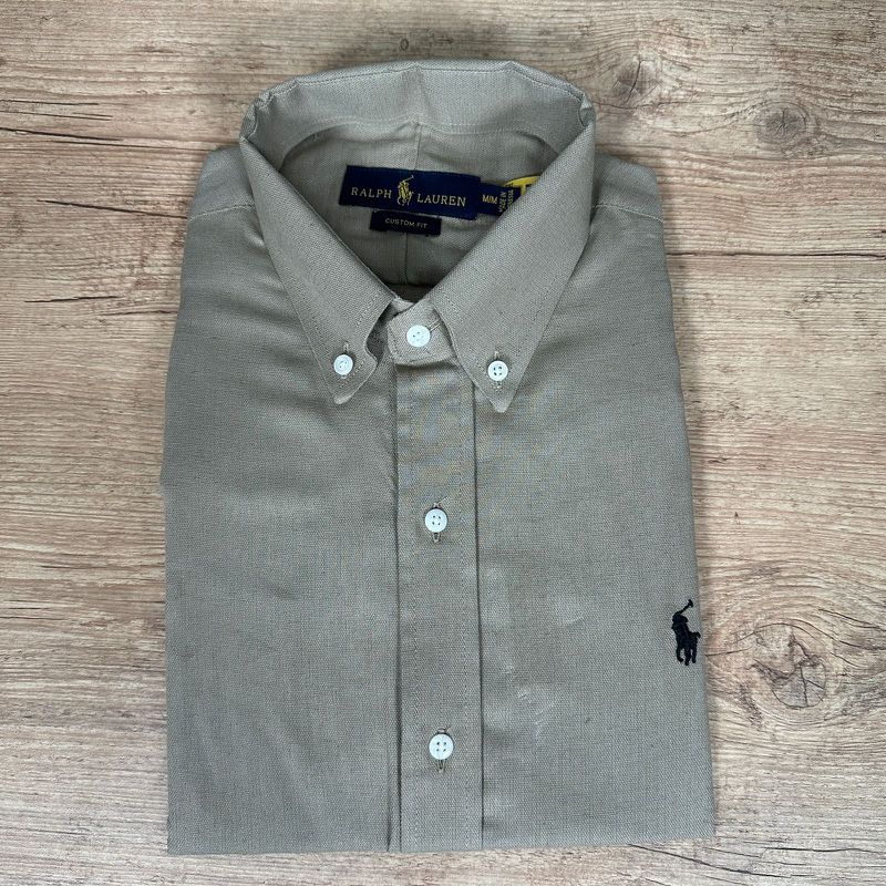 Camisa Manga Curta PRL Caqui⭐ - 30259 - PORTAL DROP - ATACADO