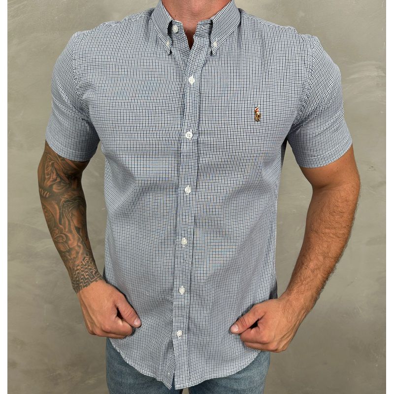 Camisa Manga Curta PRL Xadrez Preto ⭐ - 30288 - PORTAL DROP - ATACADO