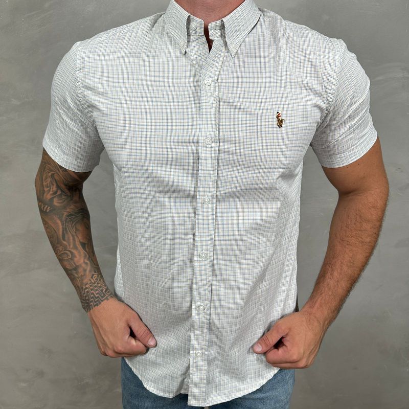 Camisa Manga Curta PRL Xadrez⭐ - 30296 - PORTAL DROP - ATACADO