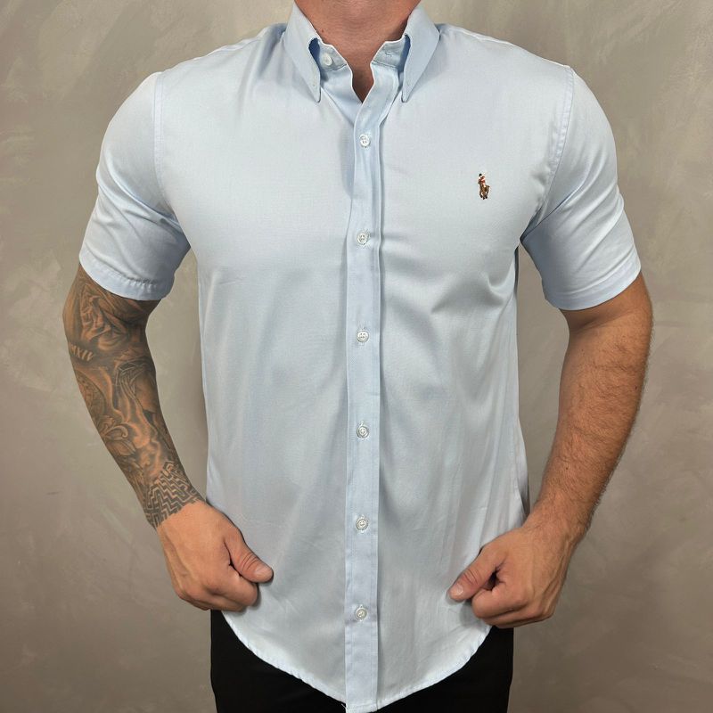 Camisa Manga Curta PRL Azul - 30354 - PORTAL DROP - ATACADO