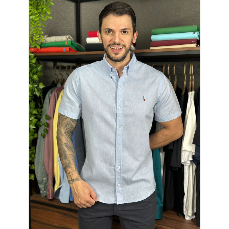 Camisa Manga Curta PRL Azul - 30450 - PORTAL DROP - ATACADO