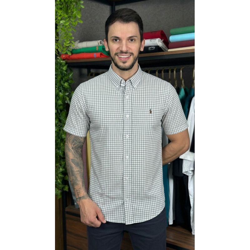 Camisa Manga Curta PRL Xadrez - 30469 - PORTAL DROP - ATACADO