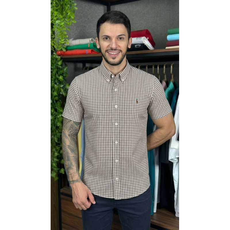 Camisa Manga Curta PRL Xadrez - 30482 - PORTAL DROP - ATACADO