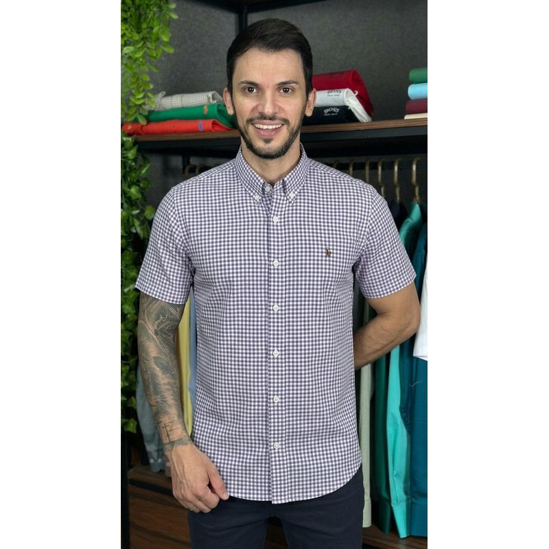 Camisa Manga Curta PRL Xadrez - 30484 - PORTAL DROP - ATACADO