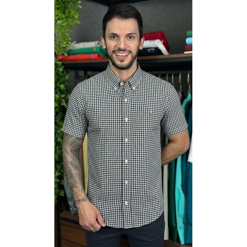Camisa Manga Curta PRL Xadrez - 30488 - PORTAL DROP - ATACADO
