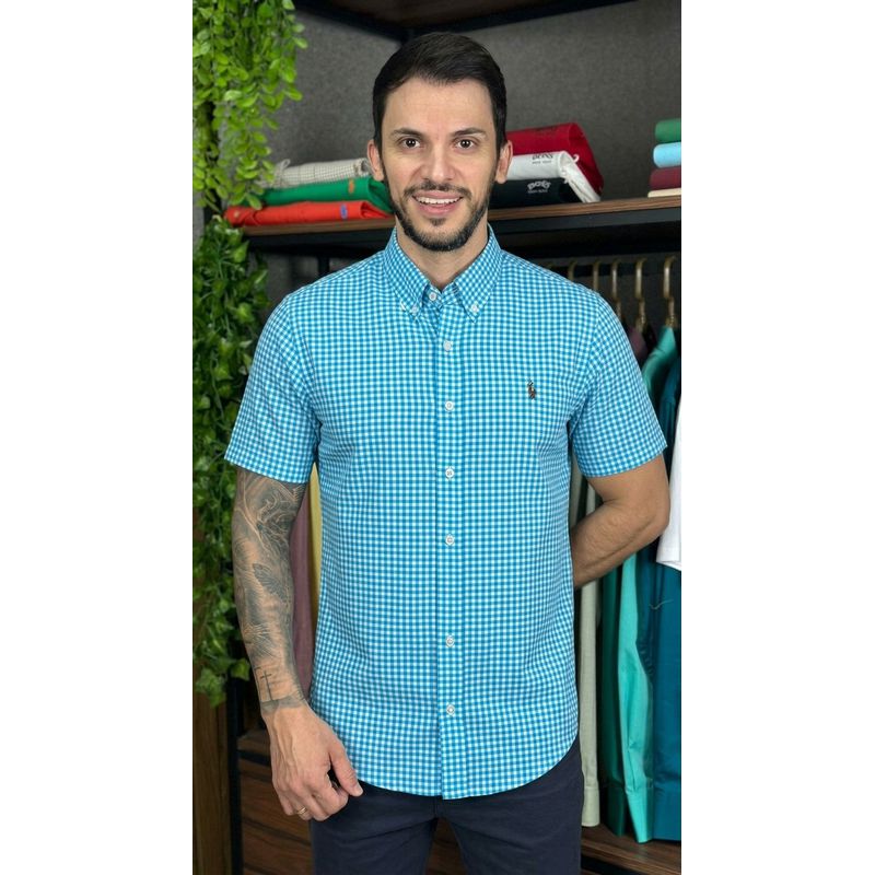 Camisa Manga Curta PRL Xadrez - 30489 - PORTAL DROP - ATACADO