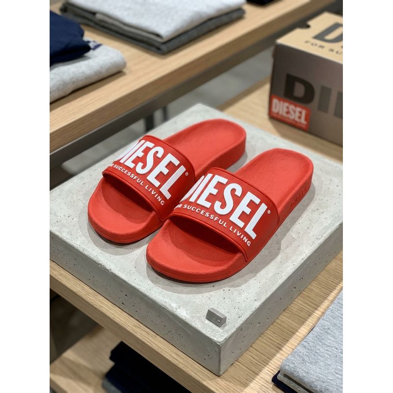 Chinelo Slide Diesel Vermelho. - 3184 - PORTAL DROP - ATACADO