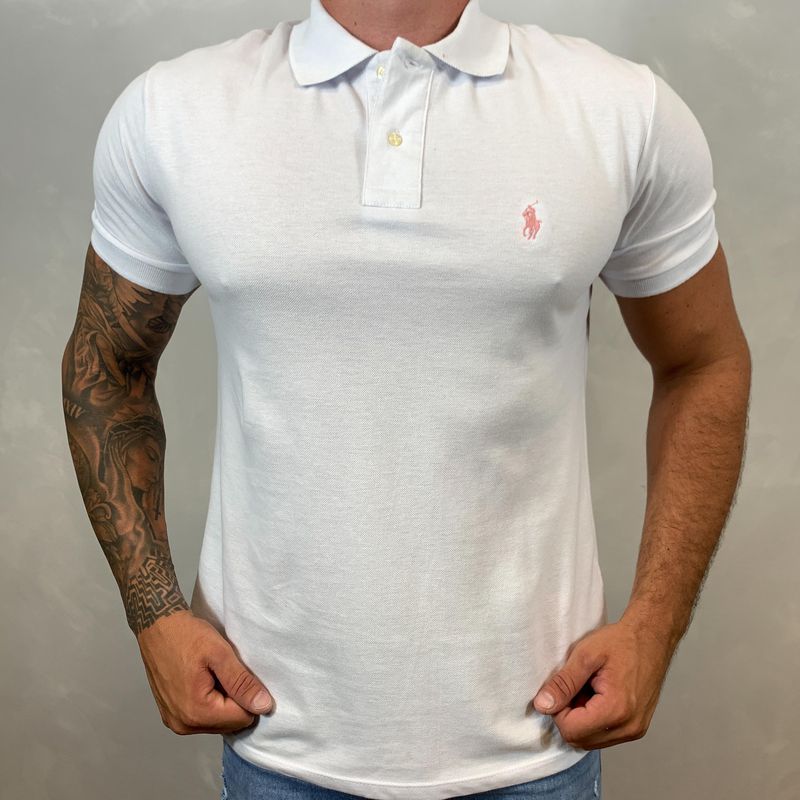 Polo PRL Branco. - B-3349 - PORTAL DROP - ATACADO