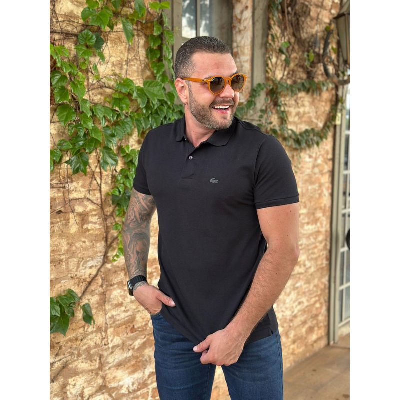 Polo LCT Preto. - A-3475 - PORTAL DROP - ATACADO