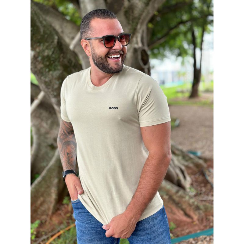 Camiseta HB Caqui. - C-3834 - PORTAL DROP - ATACADO