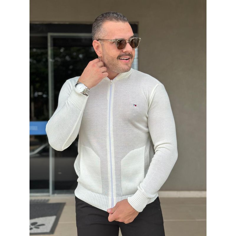 Jaqueta Zíper TH Off White - 3929 - PORTAL DROP - ATACADO