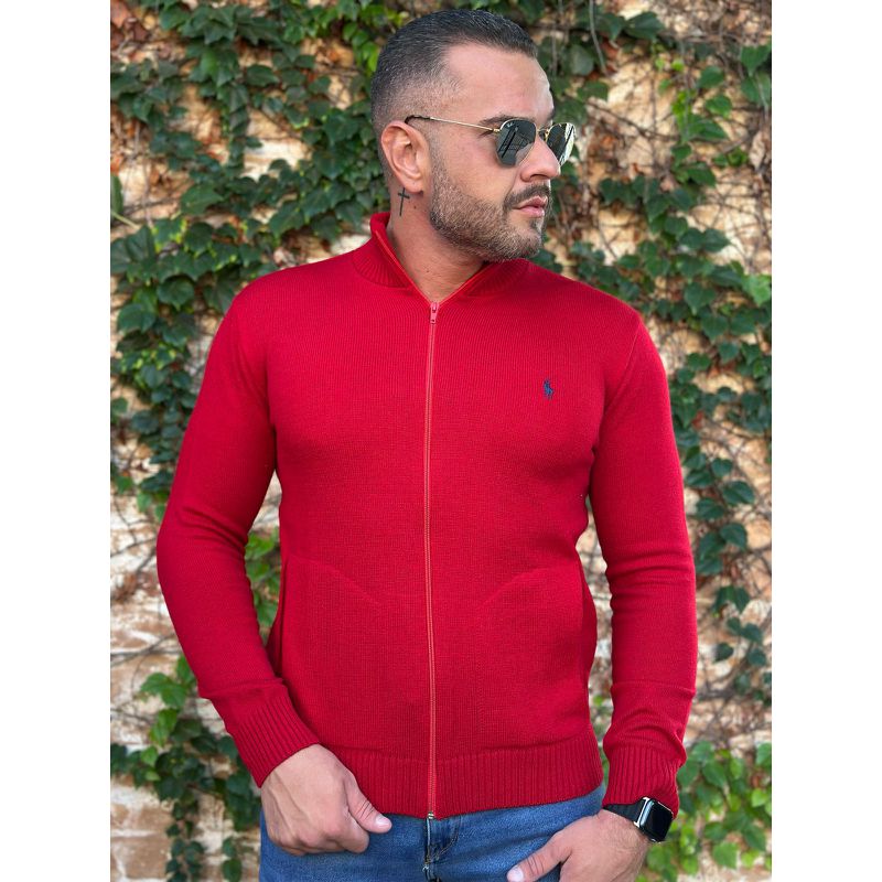 Jaqueta Zíper PRL Vermelho - 3934 - PORTAL DROP - ATACADO