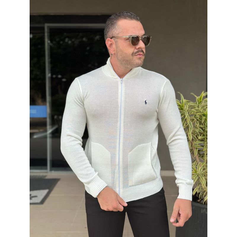 Jaqueta Zíper PRL Off White - 3935 - PORTAL DROP - ATACADO