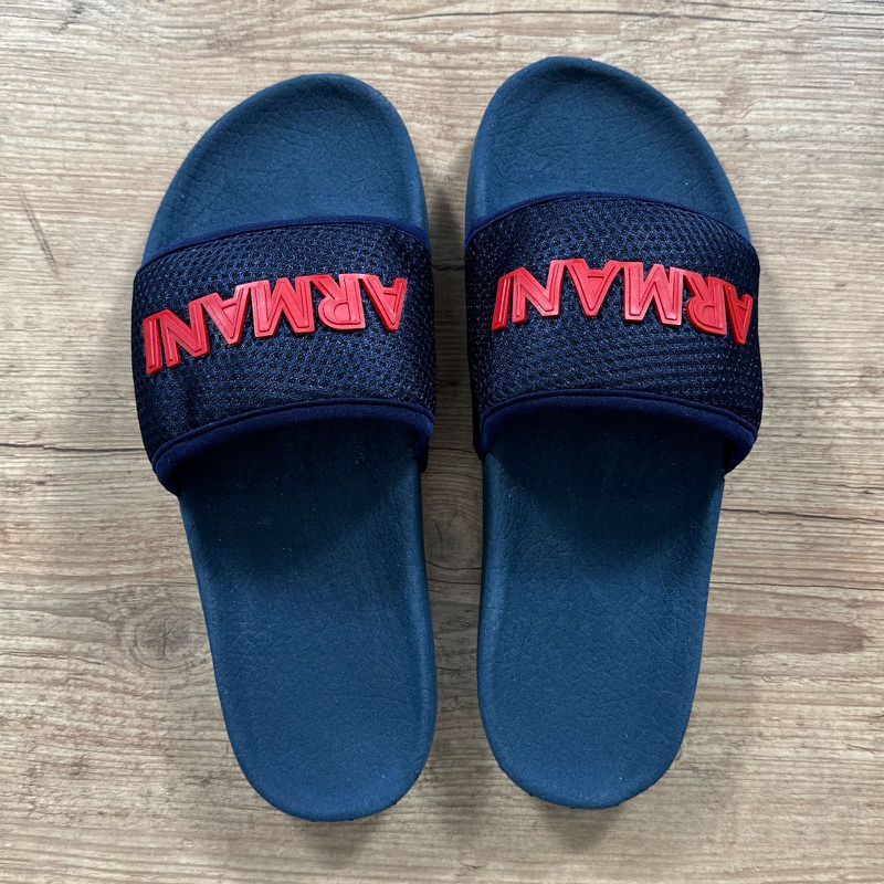 Chinelo Slide Armani Azul⭐ - 3969 - PORTAL DROP - ATACADO