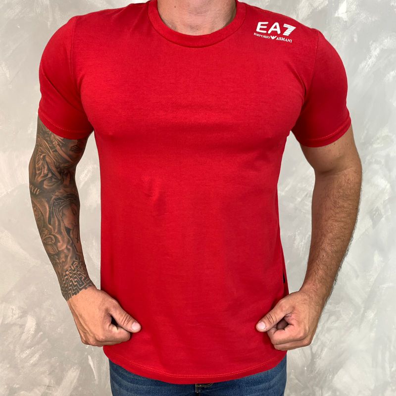 Camiseta Armani Vermelho - C-3986 - PORTAL DROP - ATACADO