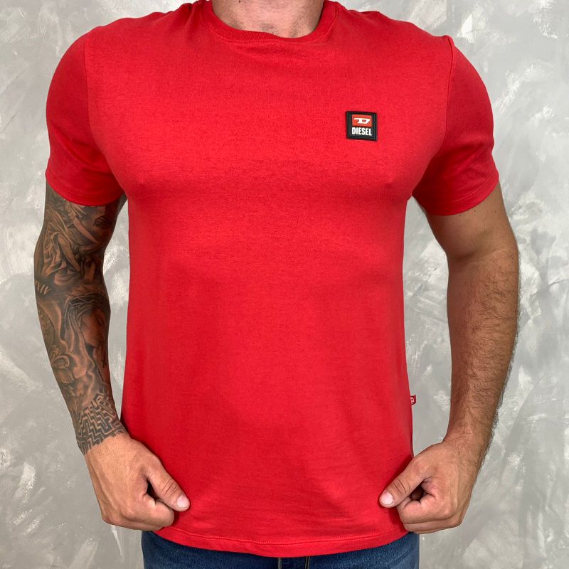 Camiseta Diesel Vermelho - C-4004 - PORTAL DROP - ATACADO