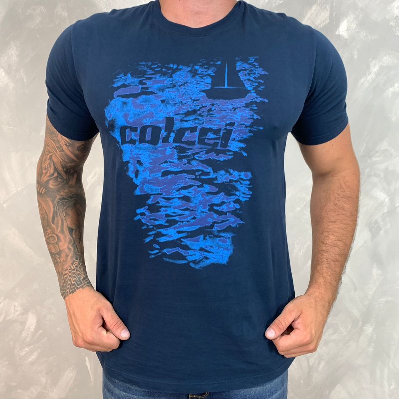 Camiseta Colcci Azul DFC⭐ - 4014 - PORTAL DROP - ATACADO