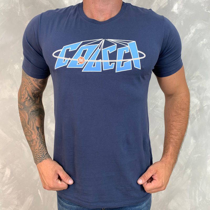 Camiseta Colcci Azul DFC⭐ - 4016 - PORTAL DROP - ATACADO