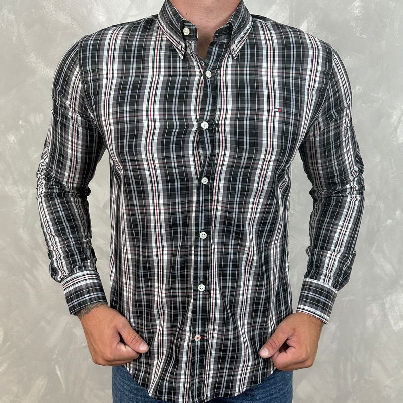 Camisa Manga Longa Th Xadrez preto⭐ - 40650 - PORTAL DROP - ATACADO