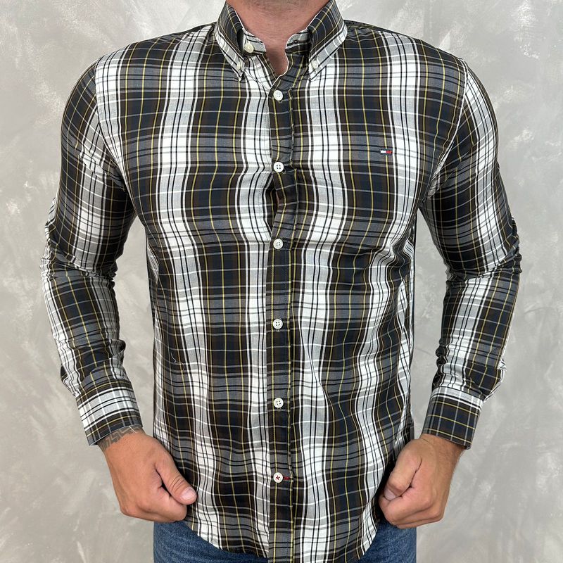 Camisa Manga Longa Th Xadrez preto⭐ - 40651 - PORTAL DROP - ATACADO