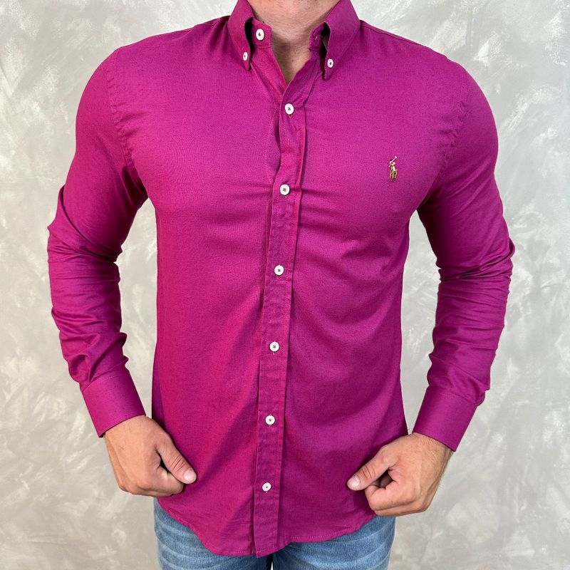 Camisa Manga Longa PRL Rosa - 40713 - PORTAL DROP - ATACADO