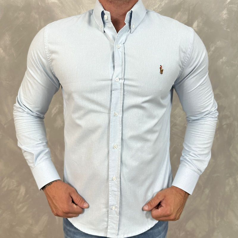 Camisa Manga Longa PRL Azul - 40718 - PORTAL DROP - ATACADO