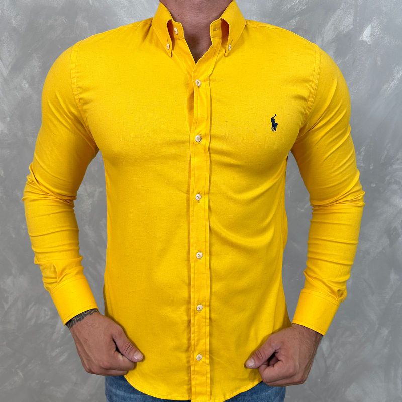 Camisa Manga Longa PRL Amarelo - 40740 - PORTAL DROP - ATACADO