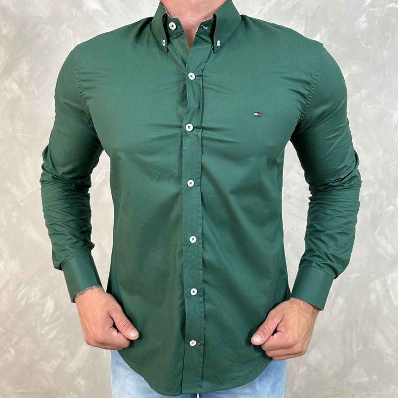Camisa Manga Longa TH Verde - 40756 - PORTAL DROP - ATACADO