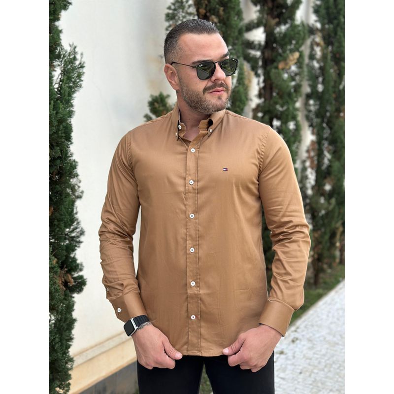 Camisa Manga Longa TH Dourada - 40762 - PORTAL DROP - ATACADO