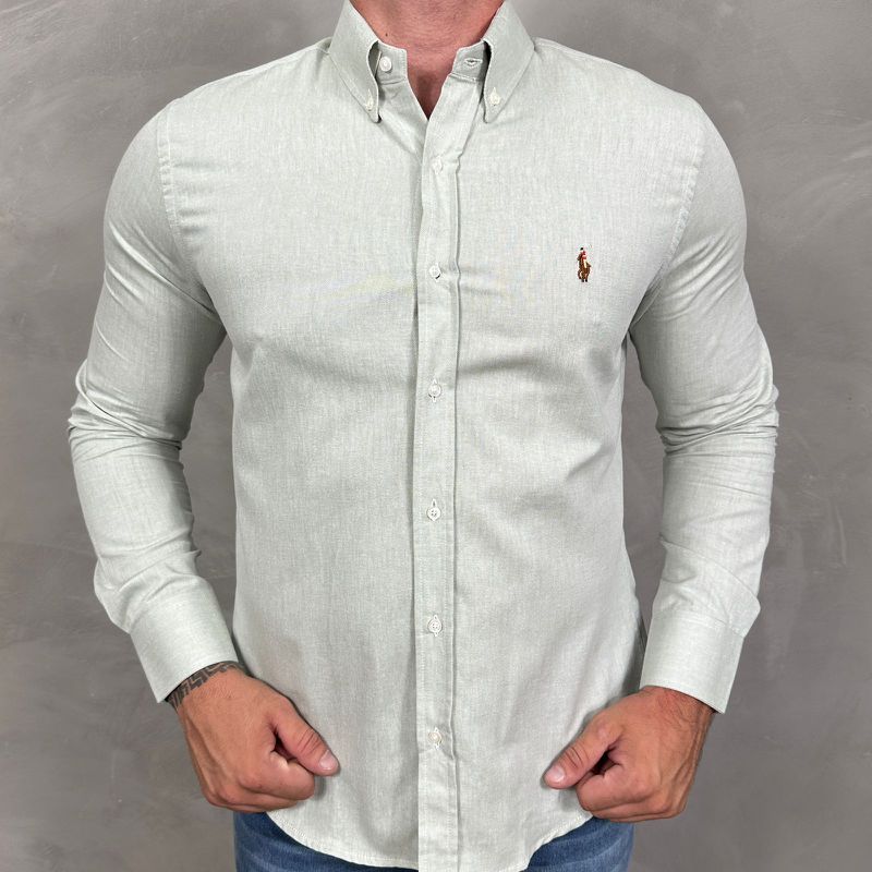 Camisa Manga Longa PRL Verde⭐ - 40771 - PORTAL DROP - ATACADO